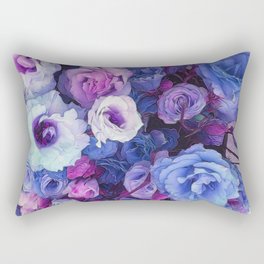 Periwinkle Flower Kaleidoscope Rectangular Pillow