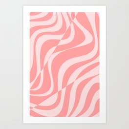 Red Fracture Pattern Art Print