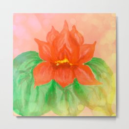 Lotus Light Metal Print | Pattern, Painting, Abstractlotus, Corallotus, Pinkandgreen, Floraldesign, Floralprint, Lightfloral, Watercolor, Lotusflower 