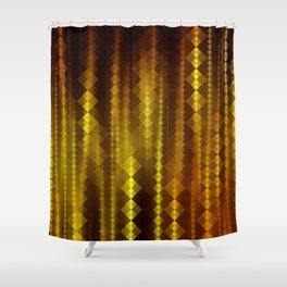 abstract orange background. vertical lines and strips Shower Curtain