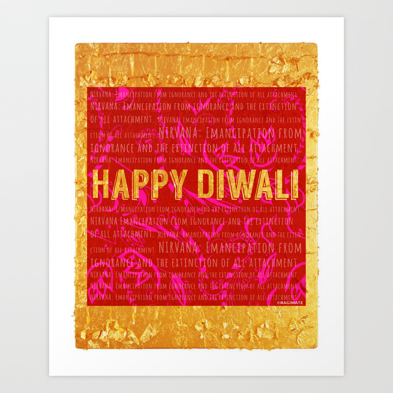 Happy Diwali Art Print By Richesforrags Society6