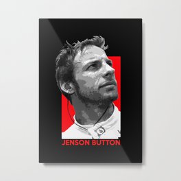 Formula One - Jenson Button Metal Print | Vector, Graphic Design, People, Illustration 