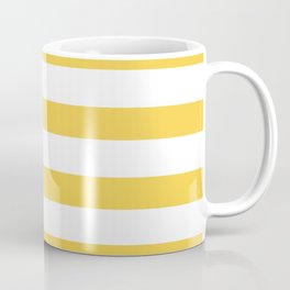 Pollen Yellow Stripes on White Coffee Mug