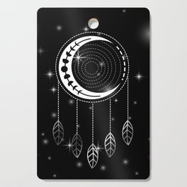 Native Indigenous dream catcher with feathers and stars Cutting Board