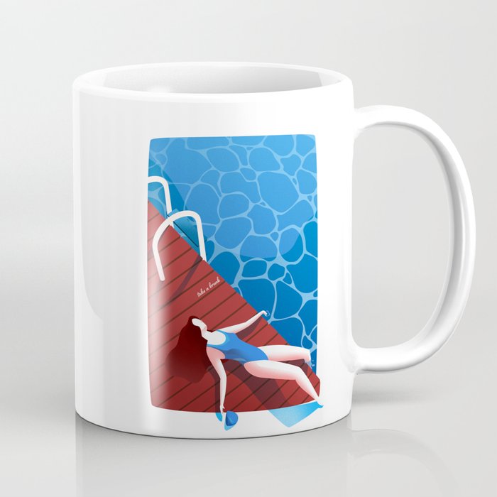 Take a break. Swimming. Coffee Mug