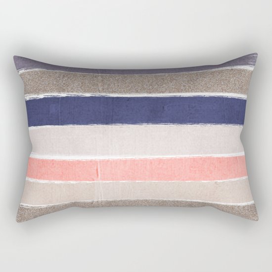Sofie - Modern watercolor abstract painting brushstrokes feminine pop dorm college hipster art pink Rectangular Pillow