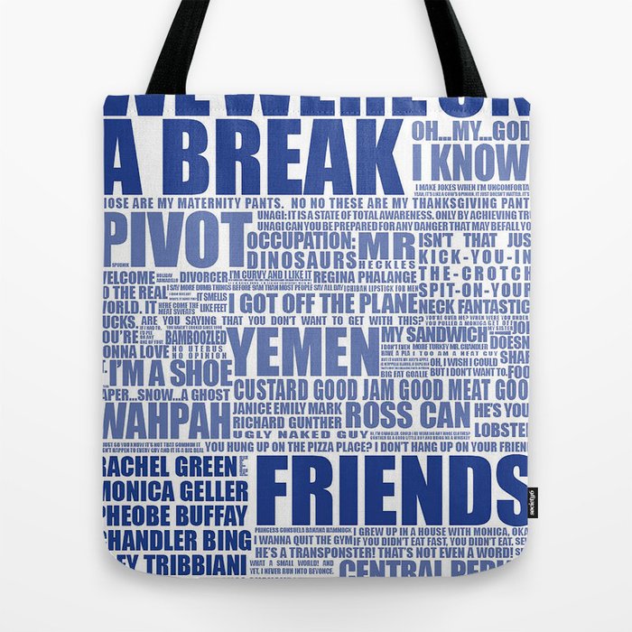 Friends Blue Tote Bag Friends Blue Tote Bag
