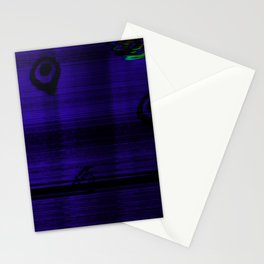 Deep blue motion lines Stationery Card