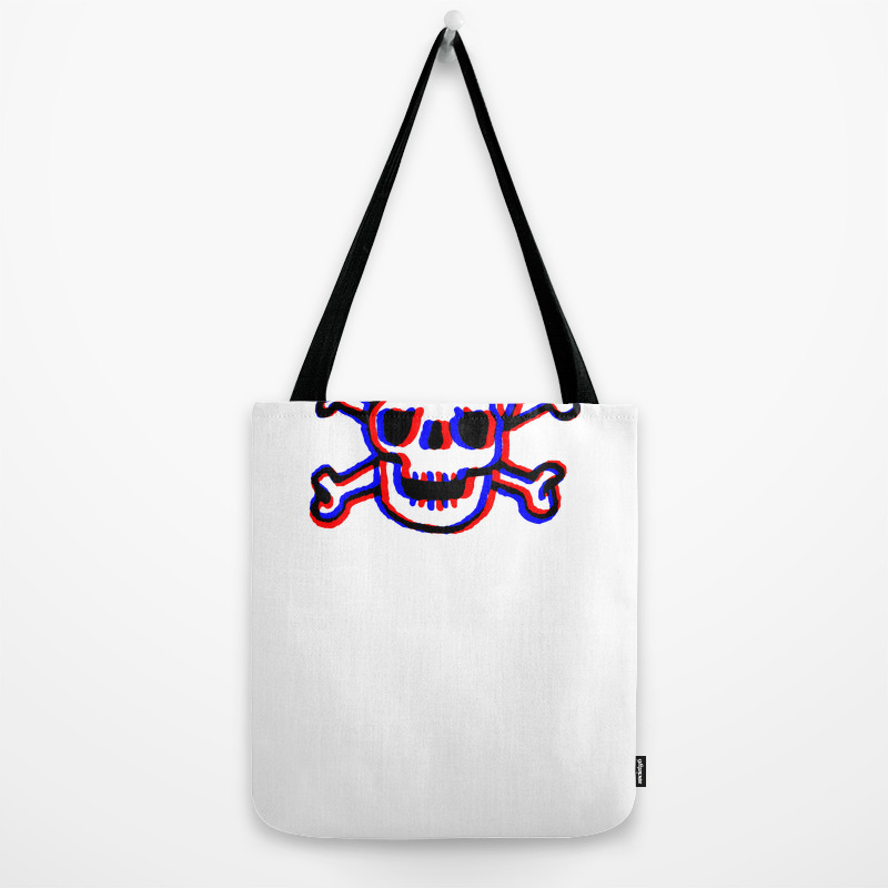 Skully 3d Tote Bag By Downsparrowdesign Society6