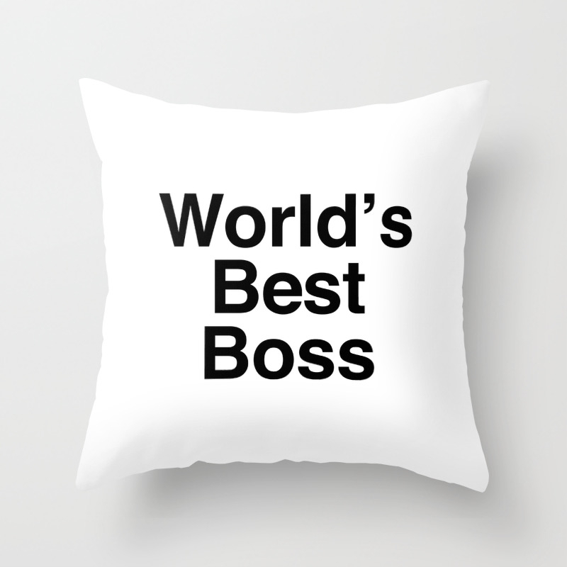 World S Best Boss Throw Pillow By Sample Society6