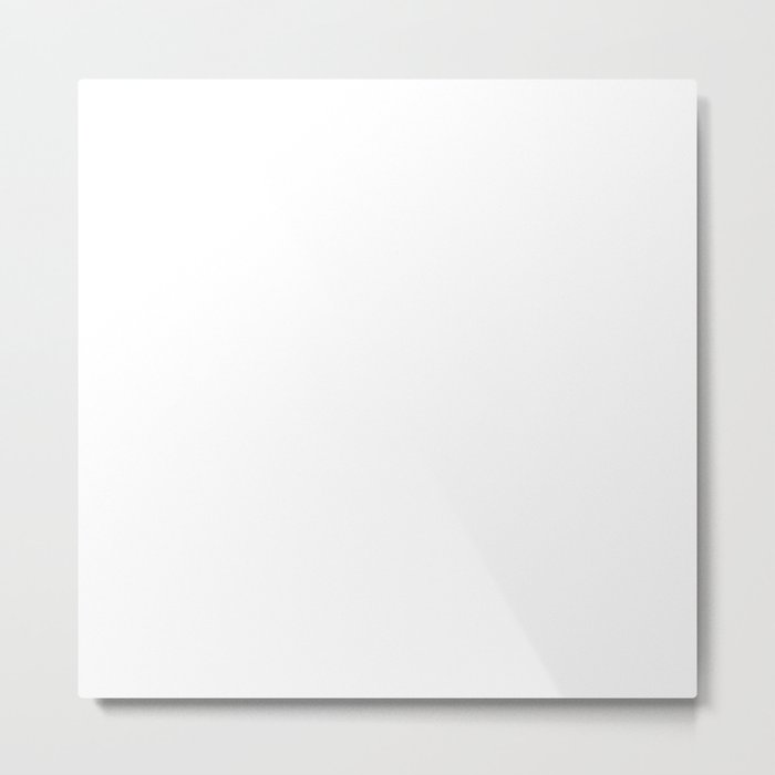 Stark White : Solid Color Metal Print