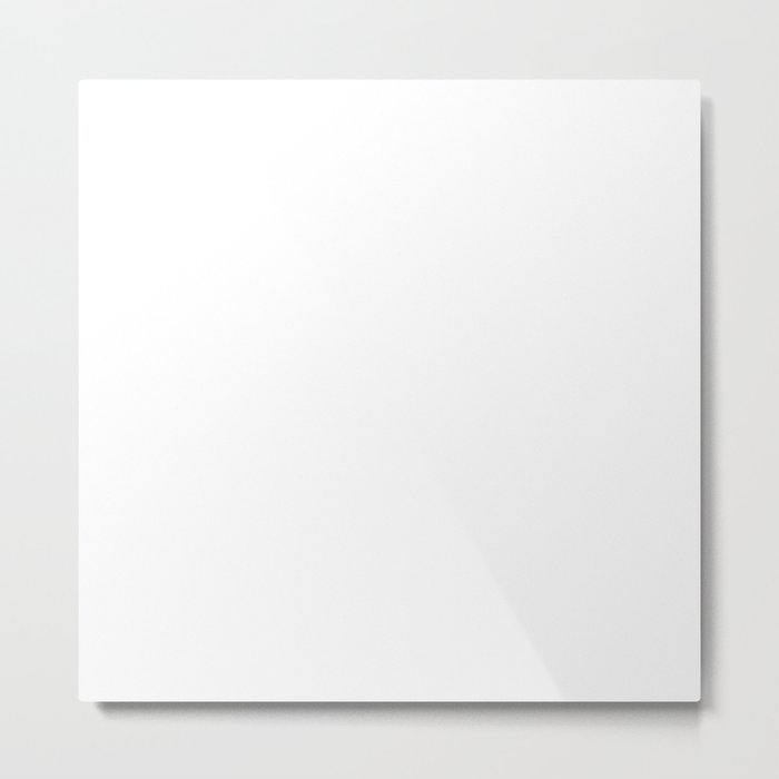 Stark White Solid Color Metal Print By Vintageeal623 Society6