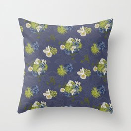 Hydrangeas and Lace Throw Pillow