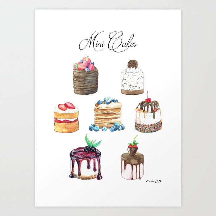 Mini cakes Art Print