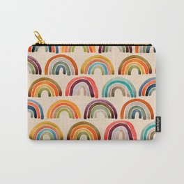 Rainbow Watercolor – Retro Palette Carry-All Pouch