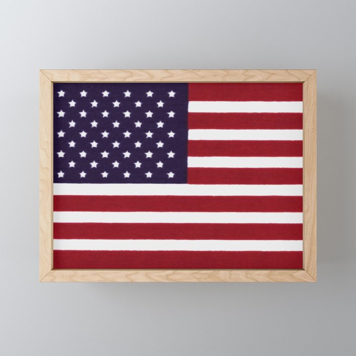 American flag - painterly treatment Framed Mini Art Print