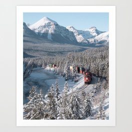 Morant's Curve: A Train through Winter Wonderland Art Print