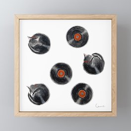 Record Nyanco - Record kitty - Framed Mini Art Print