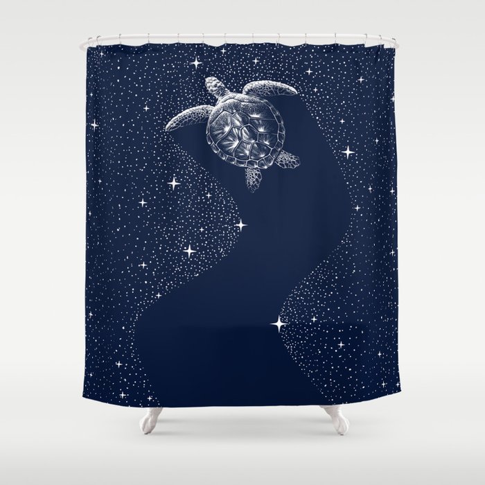 Starry Turtle Shower Curtain
