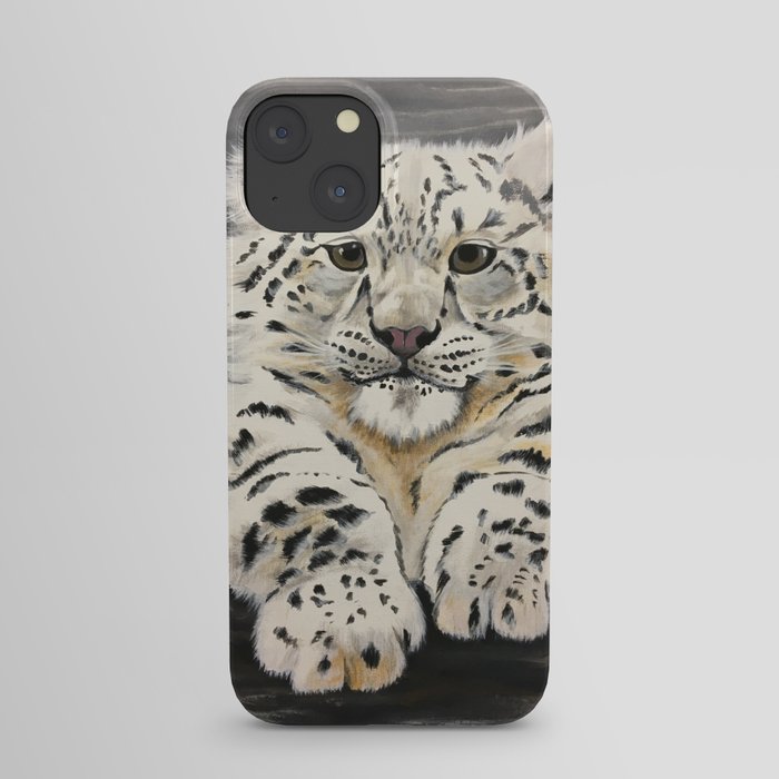 Young Snow Leopard iPhone Case