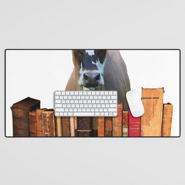 Old Books Costa Rica Cow  Desk Mat