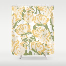Abstract Roses Pattern  Shower Curtain