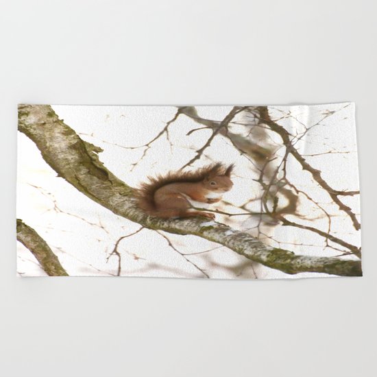 Little Friend On The Branch Beach Towel