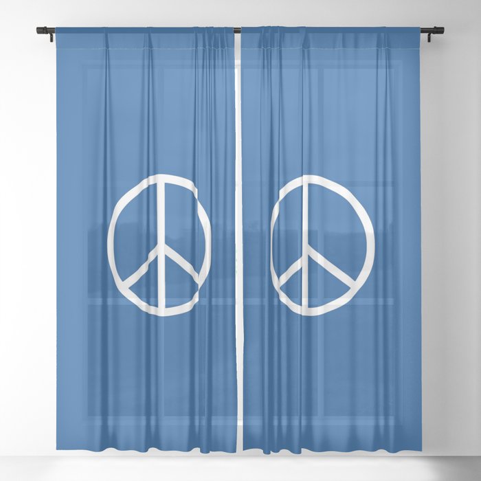 Symbol of peace 5 Sheer Curtain