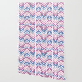 Pastel Herringbone Pattern Wallpaper