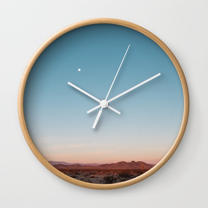 Desert Sky with Harvest Moon Wall Clock