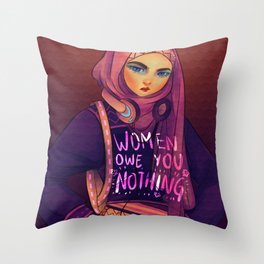 Hijabi Babe Throw Pillow