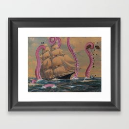 The Kraken Takeover Framed Art Print