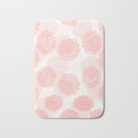 pink succulents Bath Mat