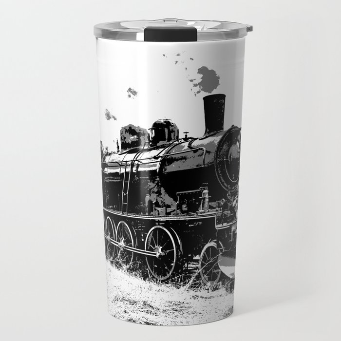 Riding the Rails - Vintage Steam Train Travel Mug