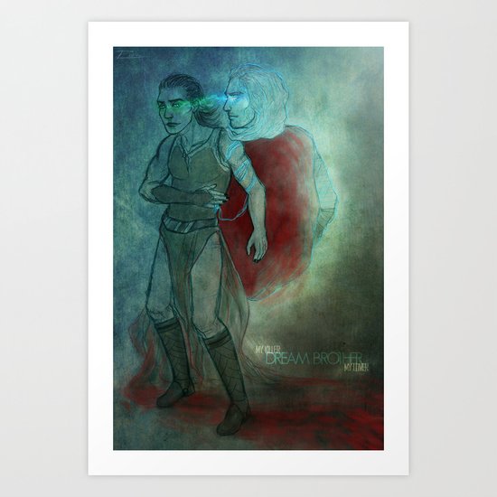 Thor & Loki - dream brother Art Print