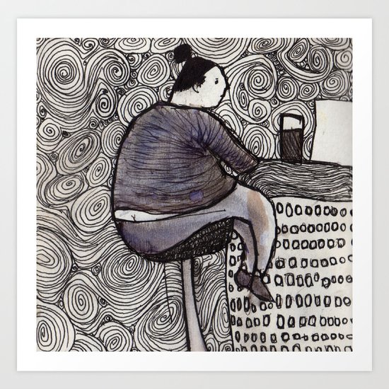 CafeLady Art Print