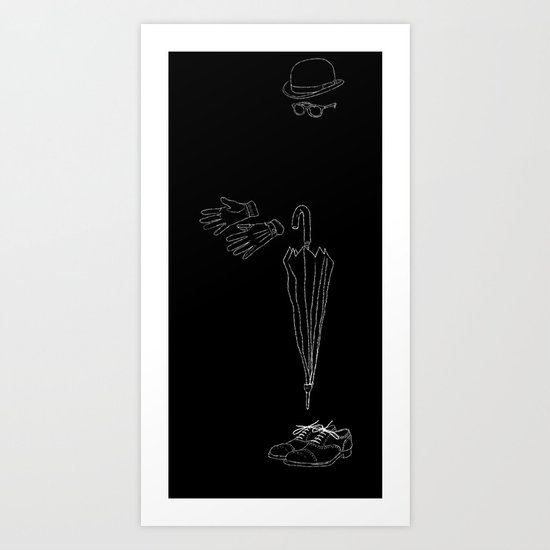 Another fine day in London, rain, cold and misery Art Print