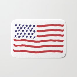 The Star-Spangled Banner / USA Flag / Hand-painted Bath Mat
