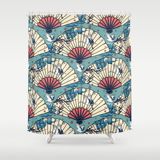 Oriental FanTasy Shower Curtain