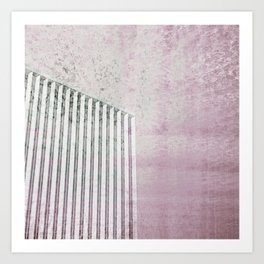 pink blush skyscraper abstract architecture construction Art Print