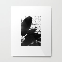 Banana Leaf and a Metal Roof - Chicago Metal Print