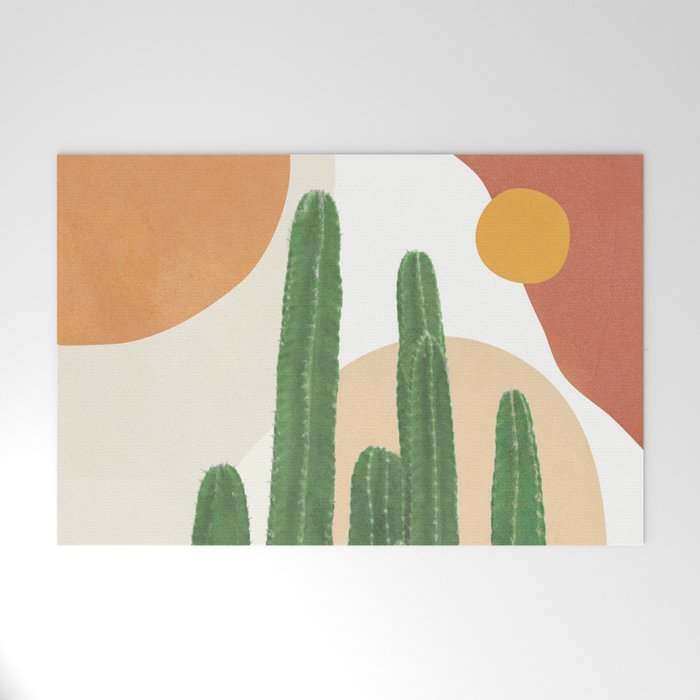 Abstract Cactus I Welcome Mat