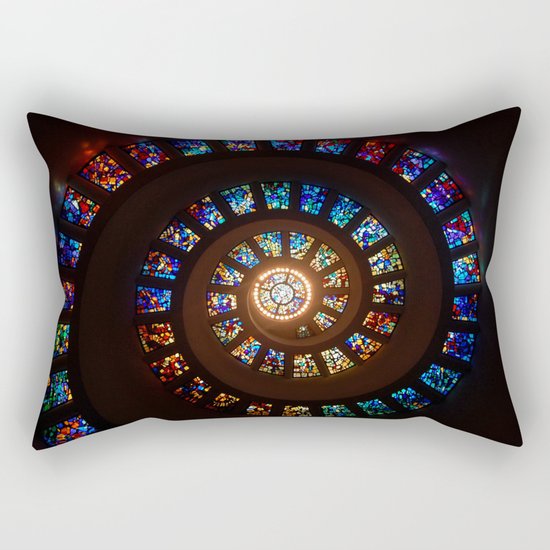 Stained Glass Swirl Rectangular Pillow