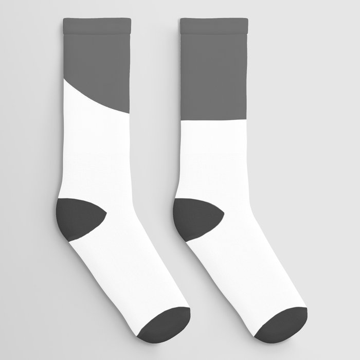 p (Grey & White Letter) Socks