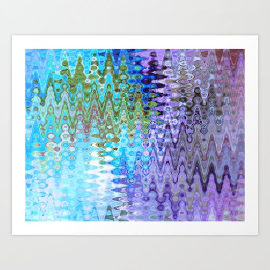 Charming Distractions, Abstract Art Waves Art Print
