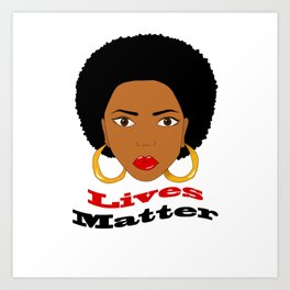 Lives matter. Afro style. Art Print