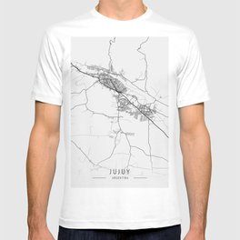 Jujuy -  Argentina Gray City Map T Shirt