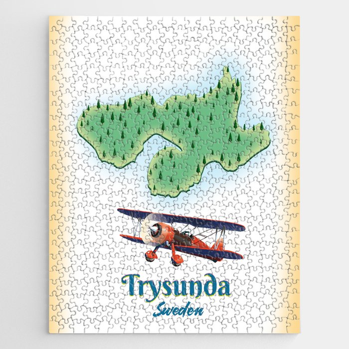 Trysunda Sweden map Jigsaw Puzzle