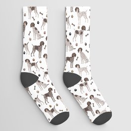 German Shorthaired Pointer Dog Paws and Bones White Socks