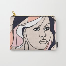 Line-art portrait - Female Icon, Michelle Carry-All Pouch